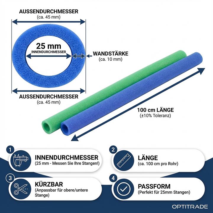 Image du produit Hudora 2 tubes en mousse de 25 mm