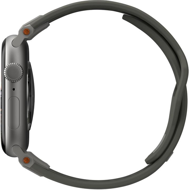 Actual product image UAG Urban Armor Gear Monarch Strap| Apple Watch Ultra/42/44/45/46mm| olive/titanium| (194158117236) (Fluoroelastomer, Rubber, Apple Watch Ultra)