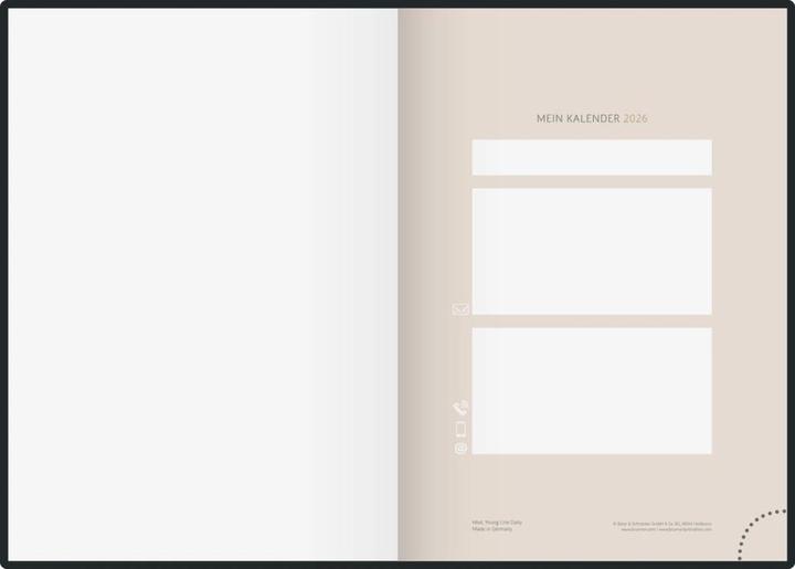 Image du produit Ridoide rido idé Tagesagenda Design Line Watercolor Blume, 2026 (148 x 210 mm, A5, 1 jour / 1 page)