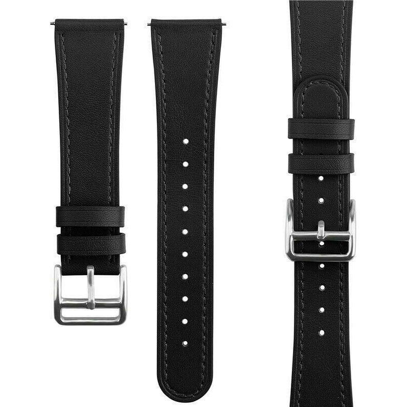 Strap-it Armband (Leder, Vivoactive 3), Uhrenarmband, Schwarz