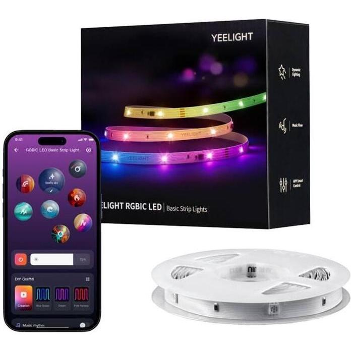 Thumbnail - Yeelight, LED Streifen, RGBIC Led Basic Stripe Lights - 24V-12m-BLE –⁠⁠⁠⁠⁠⁠ YLYDD-0039 (1200 cm)
