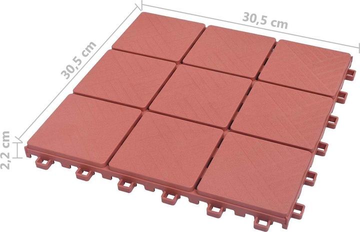 Produktbild vidaXL Terrassenfliese (10x, 30.50 x 30.50 cm)