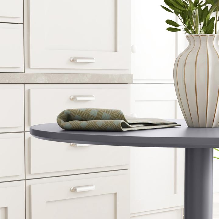 Produktbild Homcom Esstisch MDF, Stahl Grau (70 x 75 cm)