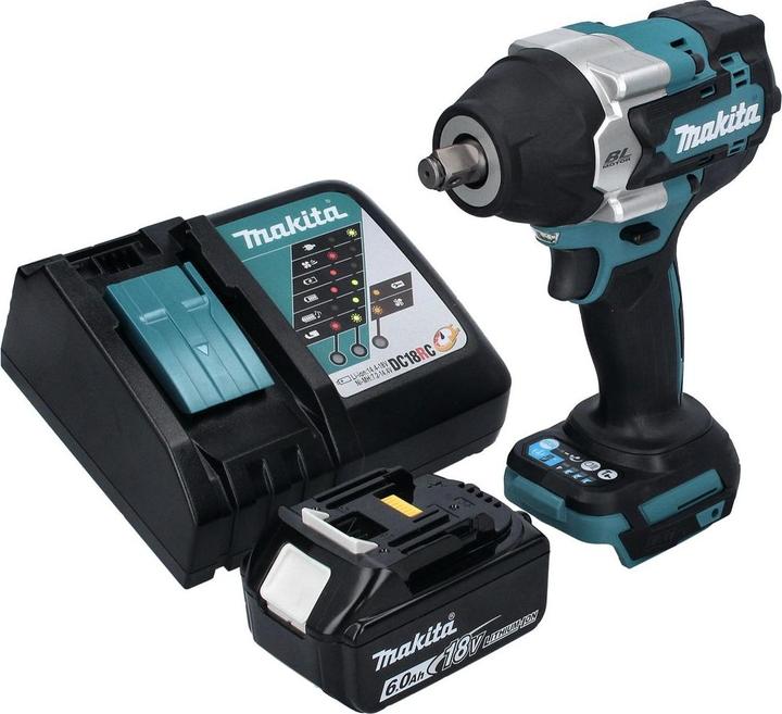 Produktbild Makita DTW 700 RG1 Akku Schlagschrauber 18 V 700 Nm 1/2" XPT Brushless + 1x Akku 6,0 Ah + Ladegerät