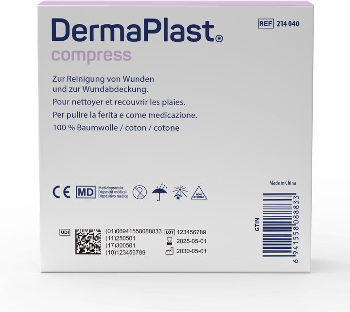 Actual product image DermaPlast Compress 10x10cm 80 pcs