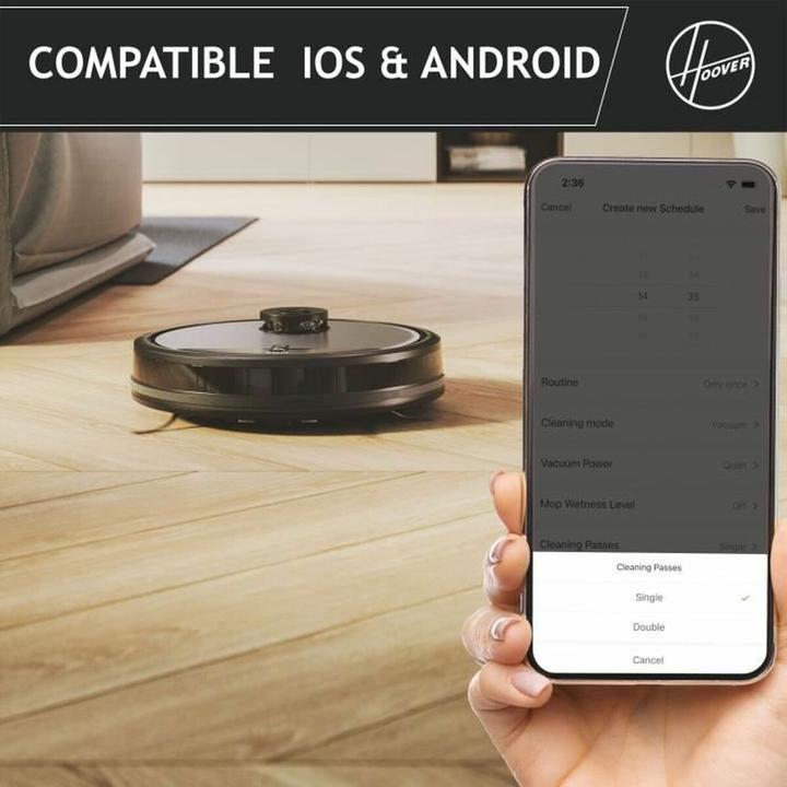 Actual product image Hoover HG510D 011 Robot Vacuum Cleaner 0.5 Litre