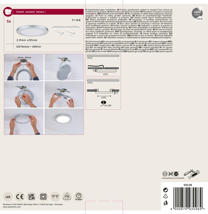 Image du produit Paulmann Cover-it (1800 lm)
