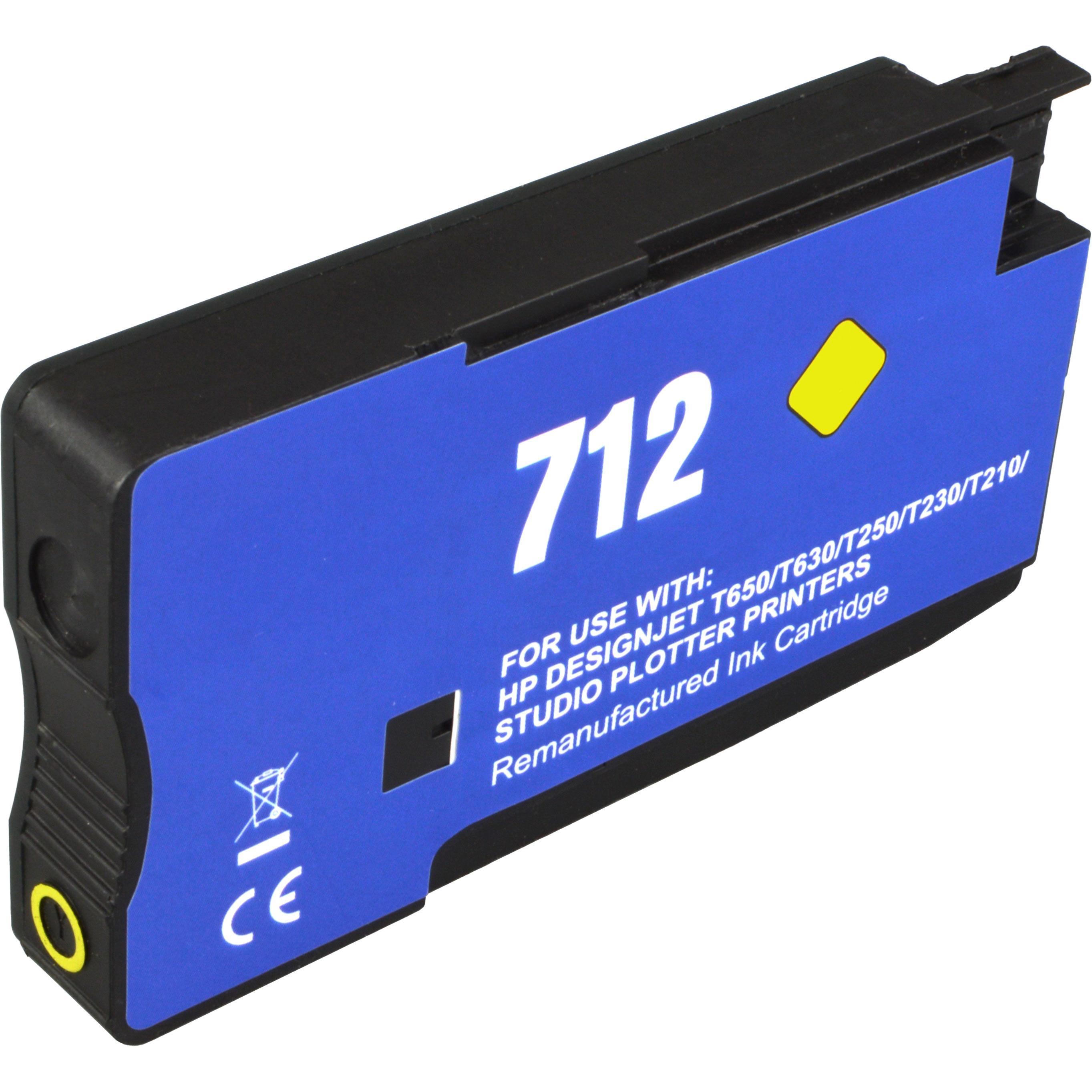 Ampertec, Druckerpatrone, Tinte ersetzt HP 3ED69A 712 yellow (Y)