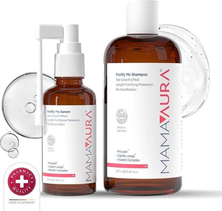 Mamaaura Fortify Me Shampoo Kräftigend + Fortify Me Serum Verdichtend (Lichaamsverzorgingsset)