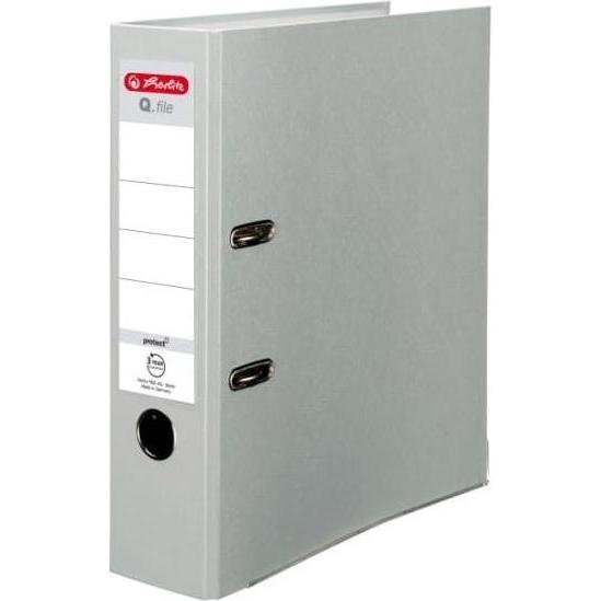 Herlitz Ordner A4 8 cm PP grau Q-Datei (A4, 80 mm, 1 Stk.) (41371841)