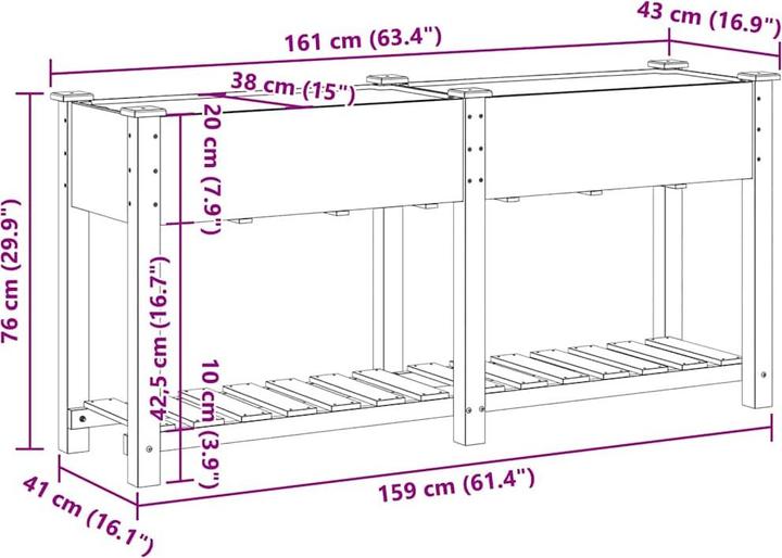 Produktbild vidaXL Garten-Pflanzgefäss