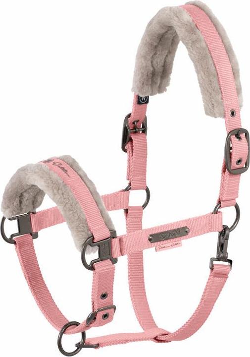 Eskadron Double Pin Faux Fur Headcollar Soft Rouge