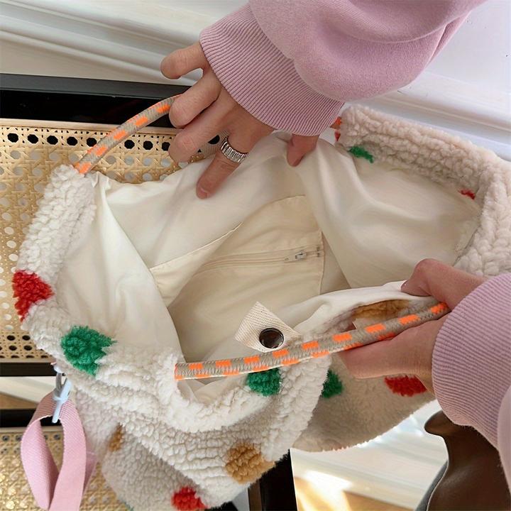 Immagine prodotto Only-Bags.Store Borsa in felpa a righe chic - versatile borsa a tracolla e crossbody alla moda con tracolla