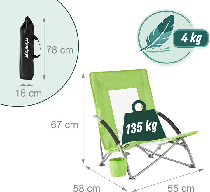 Produktbild Relaxdays Strandstuhl