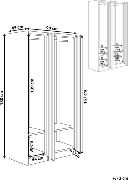 Actual product image Beliani Athlete (90 x 45 x 180 cm)