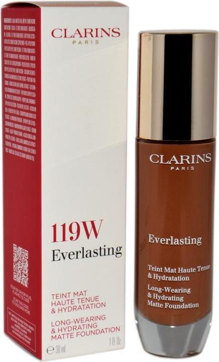 Actual product image Clarins EVERLASTING FOUNDATION 110W - MOCHA 30ml (119W, Mocha)