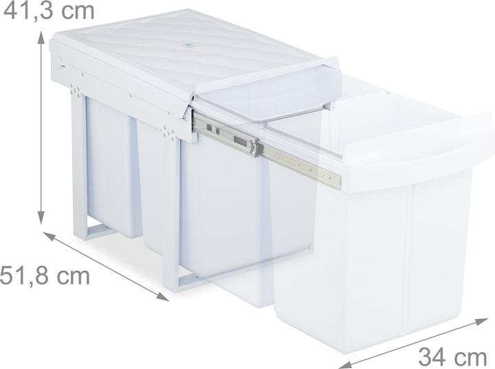 Image du produit Relaxdays Poubelle intégrée (40 l)