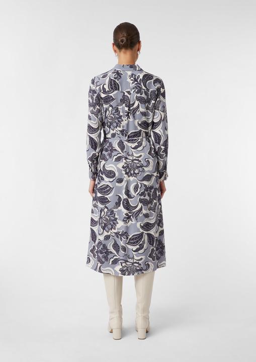 Image du produit Comma Hemdblusenkleid in Midi-Länge mit Bindegürtel (32)