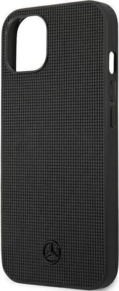 Image du produit Mercedes MEHCP13MMBLBK iPhone 13 6,1" czarny/black hardcase Cuir Meshed Metal Logo (Apple iPhone 13)