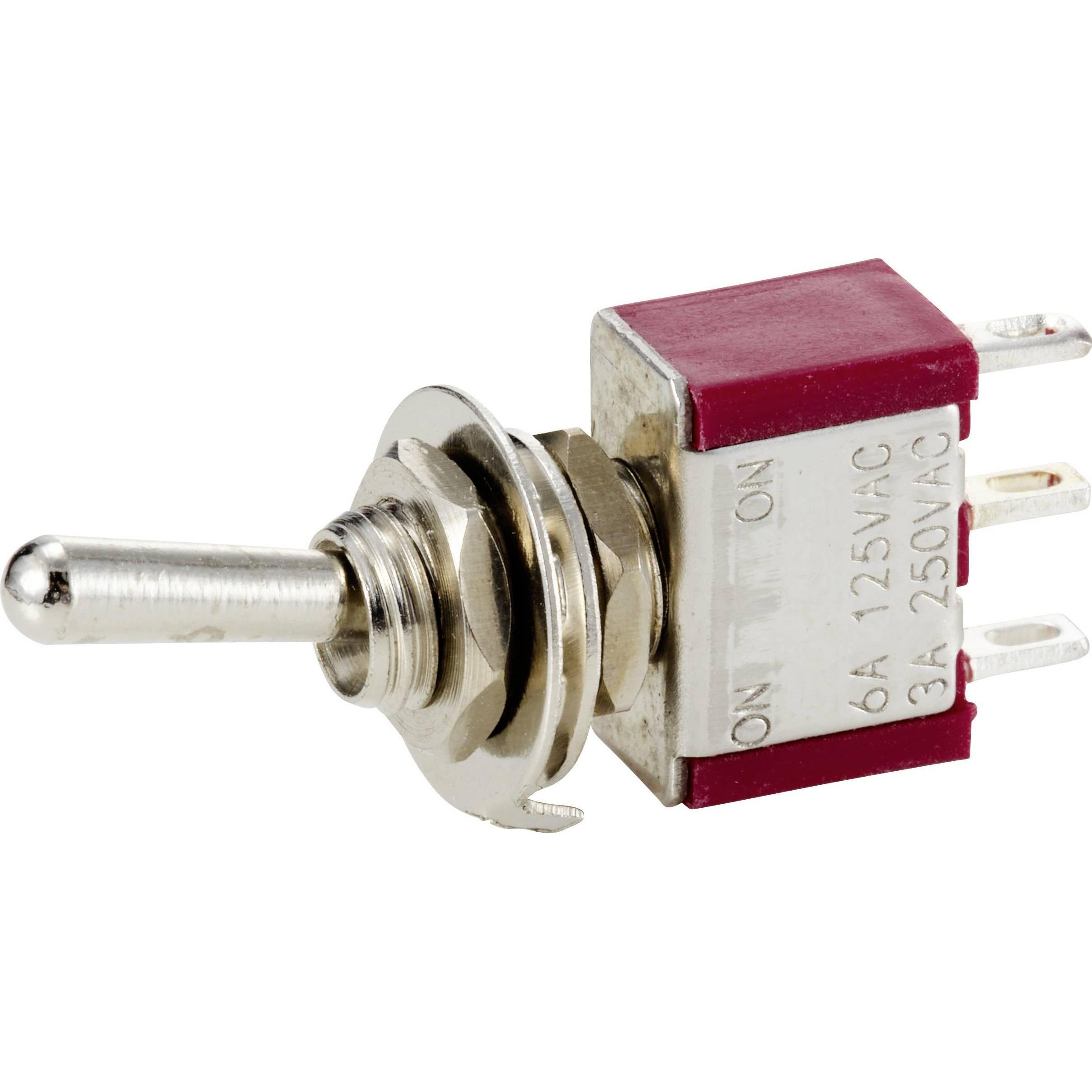 Tru Components TC-12819600 Kippschalter 125 V/AC, 250 V/AC 6 A 1 x Ein/Ein ras, Pulsante + Interruttore