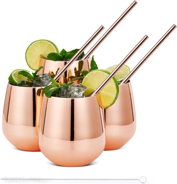 Produktbild Oak & Steel Trinkbecher Rosegold (3.50 dl, 4 x, Moscow Mule Becher)