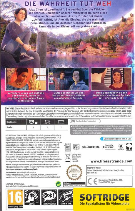 Actual product image Square Enix Life is Strange: True Colors (Switch, EN)
