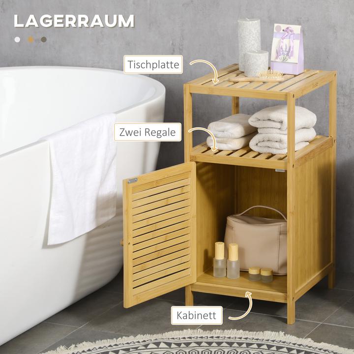 Immagine prodotto Kleankin Armadietto da bagno con uno scomparto aperto e anta a persiana
