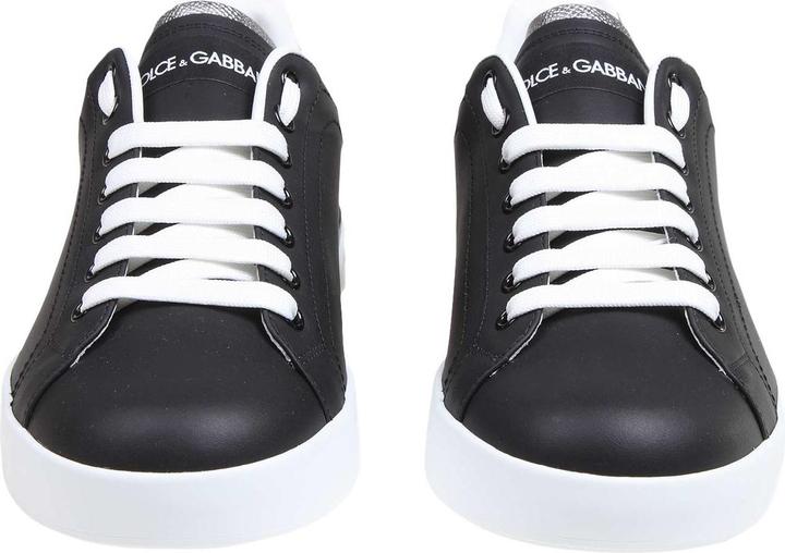Actual product image Dolce & Gabbana portofino sneakers in black nappa calfskin (39)