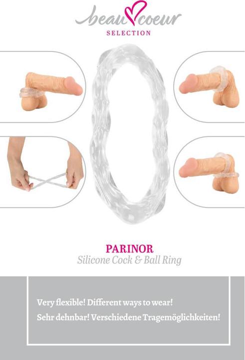 Actual product image Beau Coeur PARINOR Silicone Cock & Ball Ring (6.50 cm)