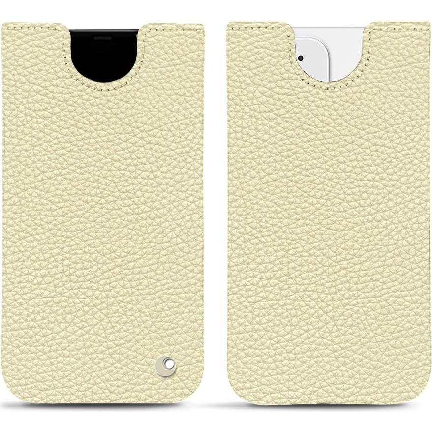 Noreve Lederschutzhülle (Apple iPhone 12), Smartphone Hülle, Weiss