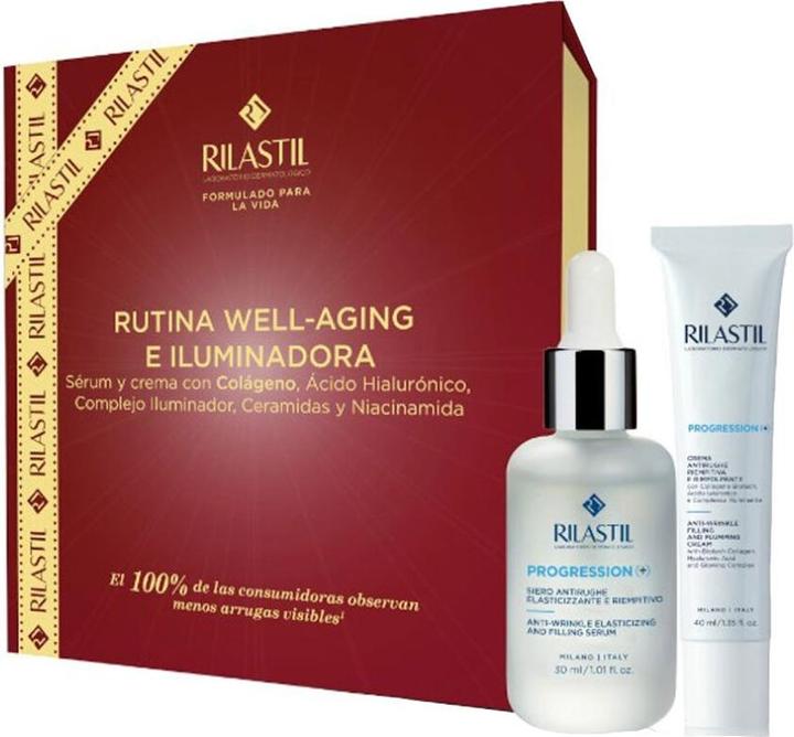 Actual product image Rilastil Anti-Wrinkle Progression Firming Serum 30ml and Anti-Wrinkle Cream with Plumping Effect 40m (70 ml)