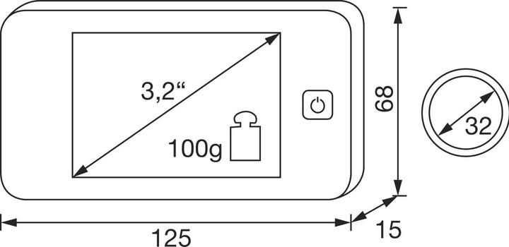 Actual product image Burg Wächter Electronic door viewer Door eGuard DG 8100 (Digital)