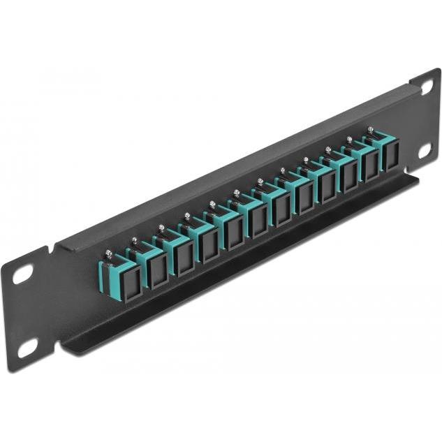 Thumbnail - Delock 10? LWL Patchpanel 12 Port SC Simplex aqua 1 HE schwarz, Server Zubehör, Schwarz