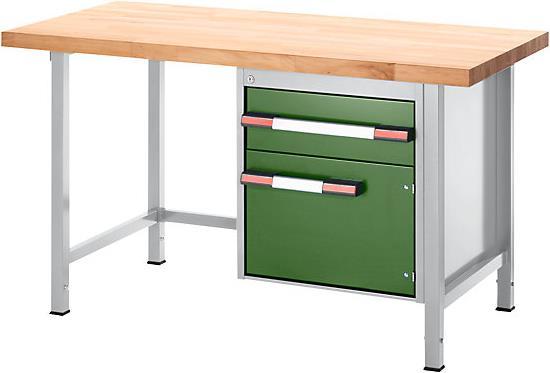 Produktbild eurokraft pro Werkbank, höhenverstellbar, mit Buchemassivplatte (75 cm, 70 cm)