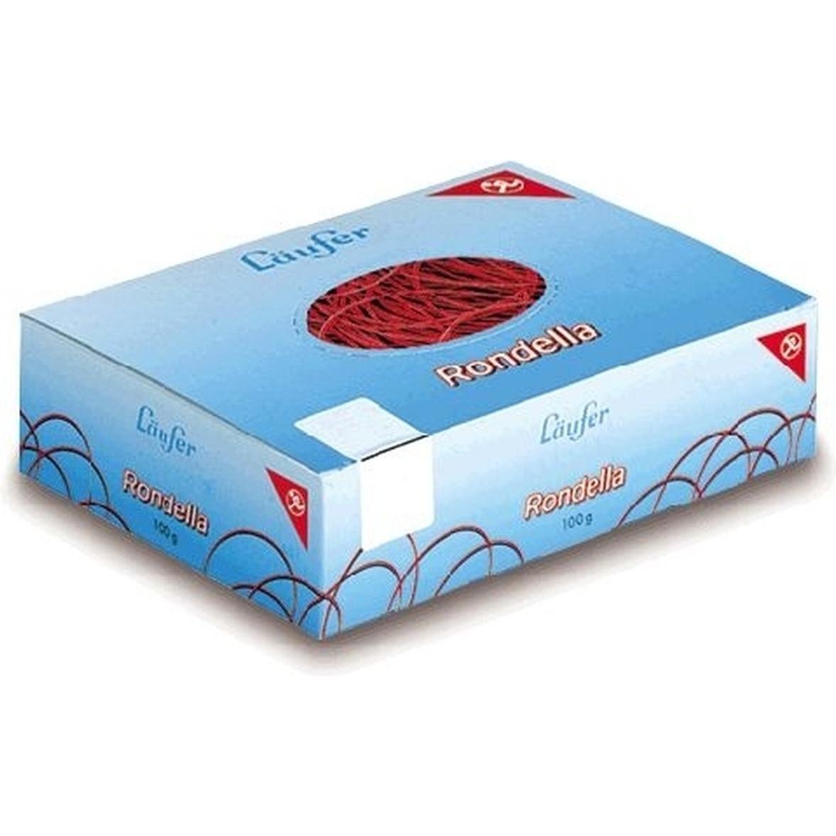 Läufer, Gummiband, L„ufer Gummiringe RONDELLA im Karton, rot, 25 mm, 100 g (1 Stk.)