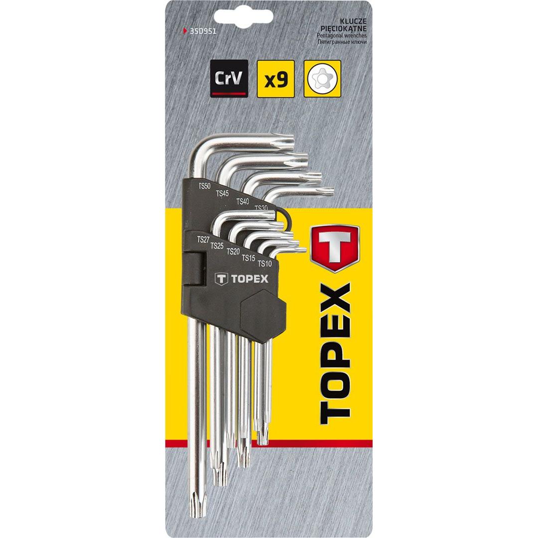 Thumbnail - Topex, Sechskantschlüssel, Rinkinys langer Fünfkantschlüssel für Durchflussmesser TS10-TS50 9-tlg. (35D951)