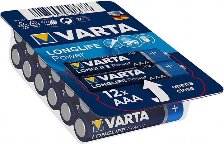 Actual product image Varta LONGLIFE Power Box (12 pcs., AAA, 1260 mAh)