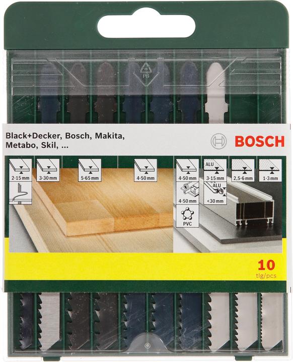 Produktbild Bosch Professional Zubehör Sägeblattkassette Holz/Metall/Kunststoff (T-Schaft), 10-teilig