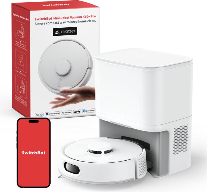 Image du produit SwitchBot Mini-robot d'aspiration K10+ Pro Robot d'aspiration avec statif d'aspiration