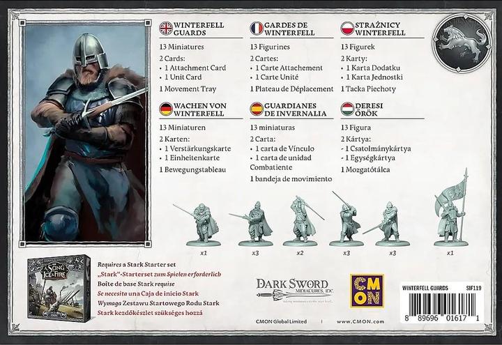 Image du produit Cmon Song of Ice & Fire - Winterfell Guards (Gardes de Winterfell)