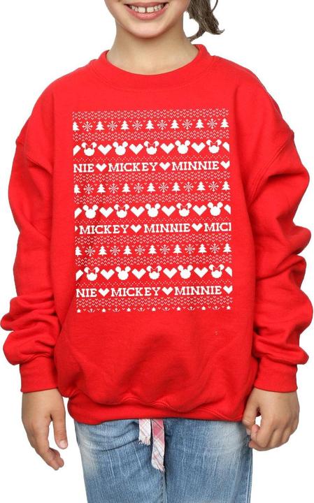 Produktbild Disney Mickey And Minnie Christmas Fair Isle Sweatshirt Mädchen (128)