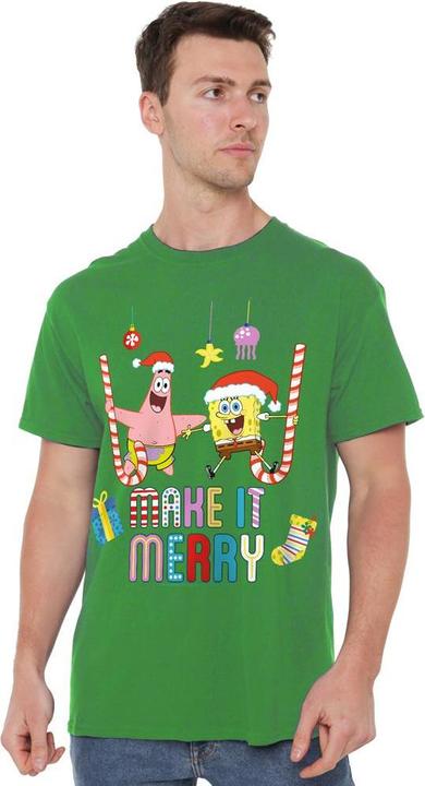 Produktbild Spongebob Squarepants Make It Merry TShirt weihnachtliches Design (XL)
