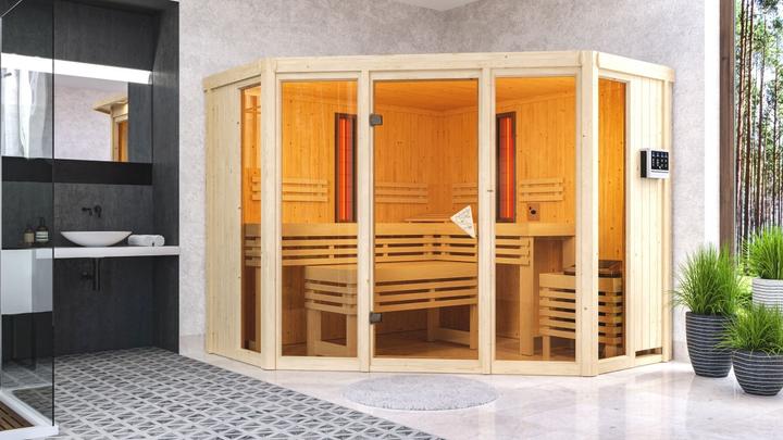 Produktbild Karibu Infrarotkabine Asta Eckeinstieg (9 KW Bio externe Steuerung)