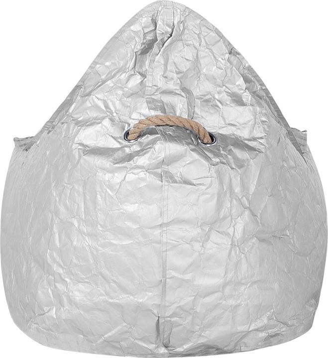 Actual product image Beliani Silver beanbag DROP