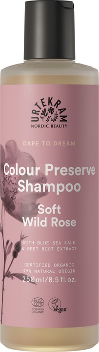 Actual product image Urtekram Shampoo Soft Wild Rose 250 ml (250 ml, Liquid shampoo)