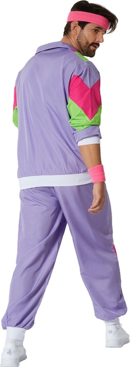 Produktbild tectake Herrenkostüm Retro 80er 90er Jahre Jogginganzug (L)