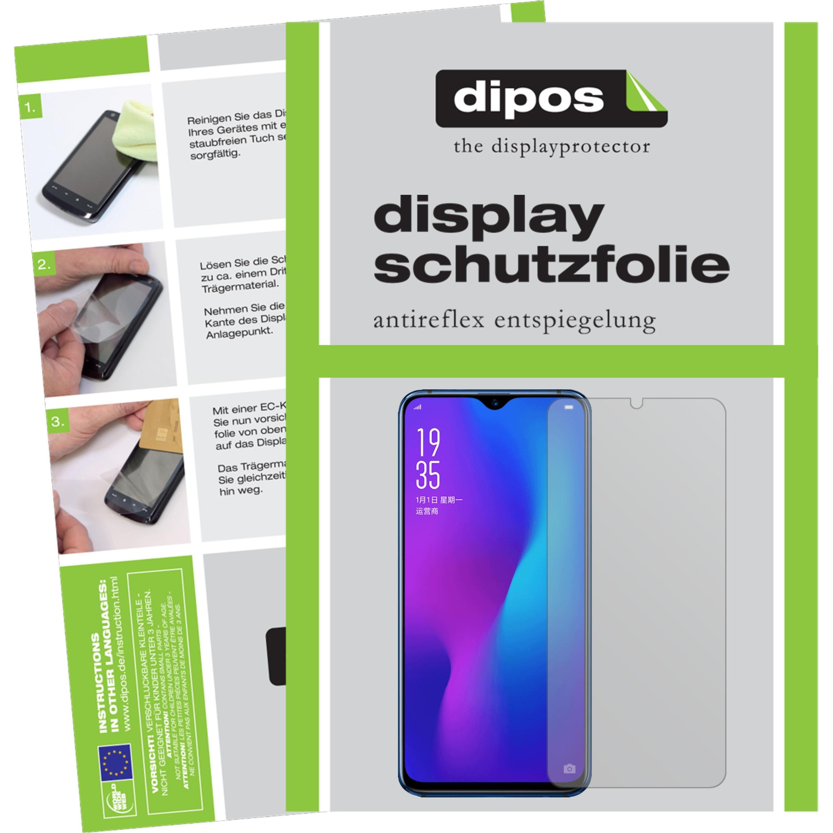 Dipos Displayschutzfolie Antireflex (1 Stück, Oppo R17), Smartphone Schutzfolie, Transparent