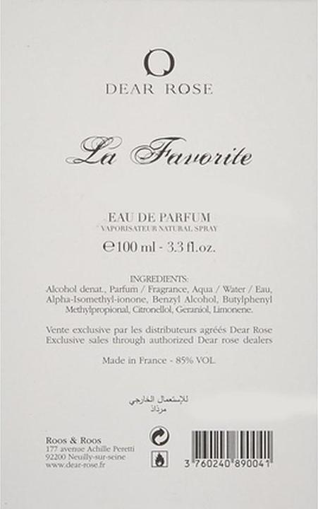 Actual product image Roos & Roos Originale La Favorite Eau de Parfum 100 ml (Eau de parfum, 100 ml)