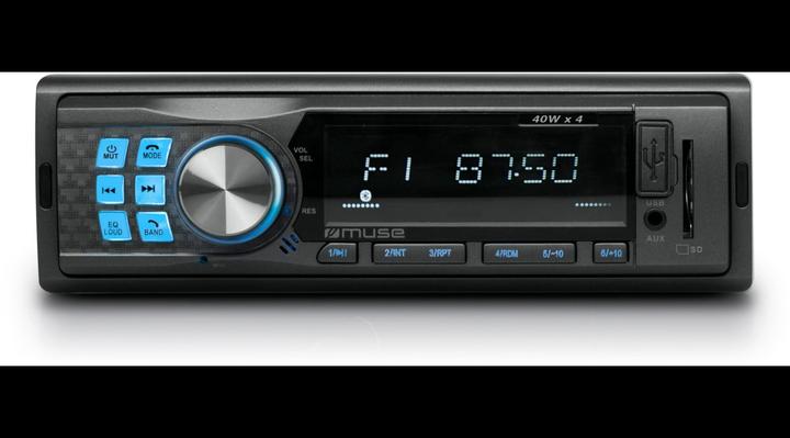 Actual product image Muse M-195 Car Radio with Bluetooth, 4 x 40 W