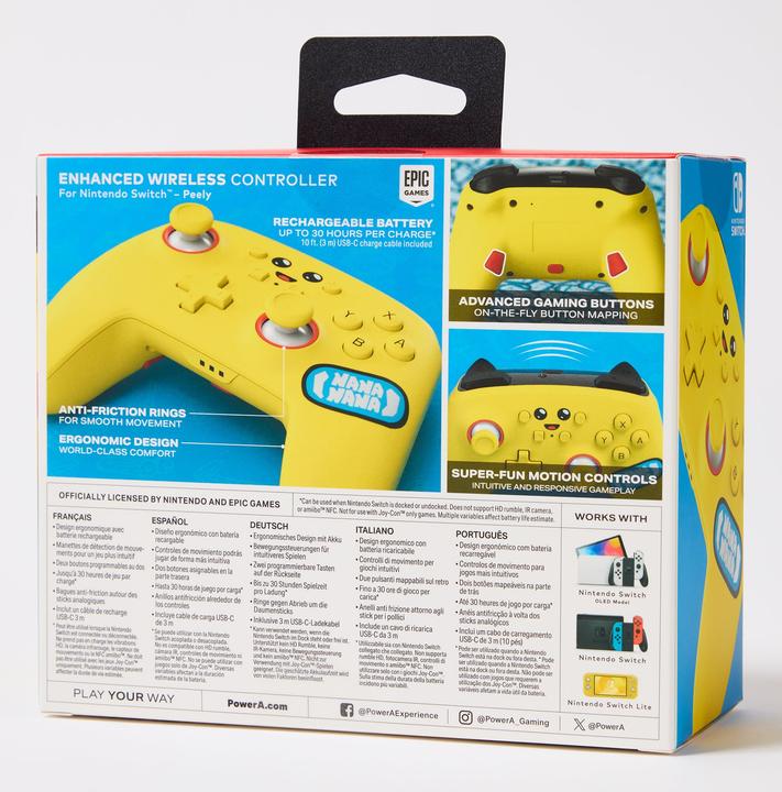 Actual product image PowerA Enhanced Wireless Controller Fortnite Peely (Switch, Switch Lite, Switch OLED)